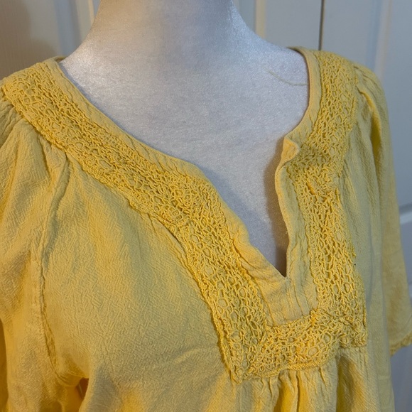 Dunes yellow boho blouse, Large - Picture 2 of 5